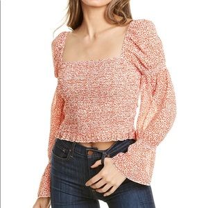 NWT Lucy Paris Austen Smocked Top